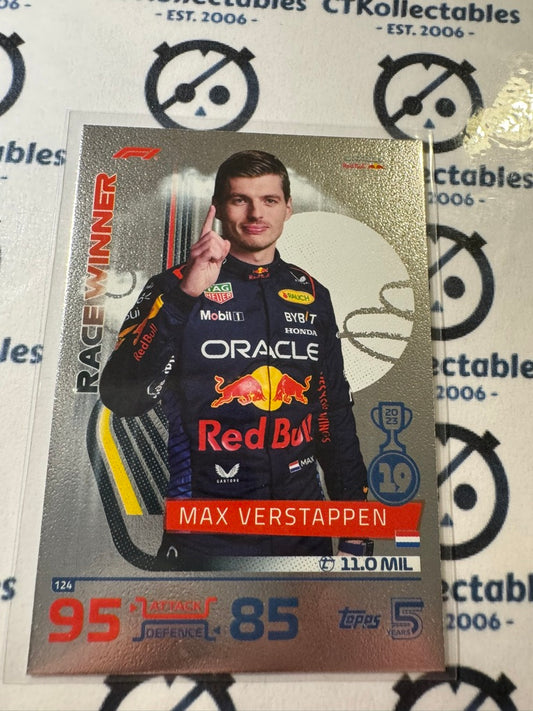 2024 Topps Turbo Attax F1 - Race Winner Max Verstappen Mirror Foil #124