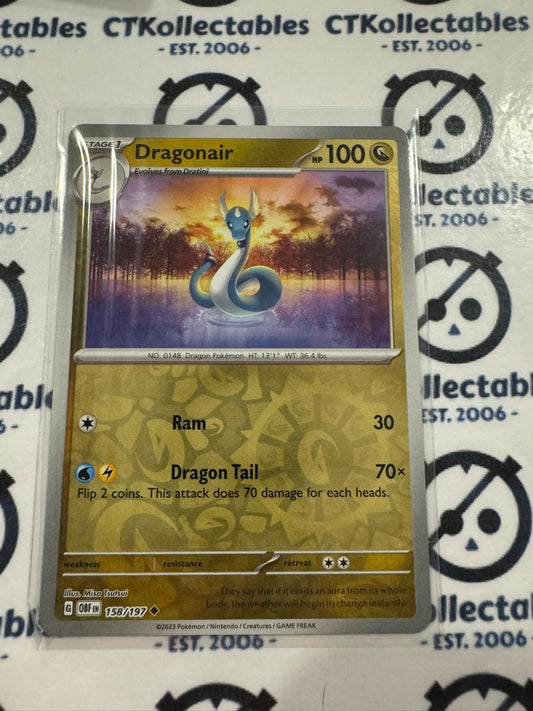 Dragonair Reverse Holo #158/197 2023 Obsidian Flames Pokemon Card
