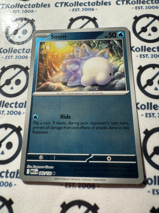 Snom Reverse Holo #042/132 Mega Evolution Pokemon