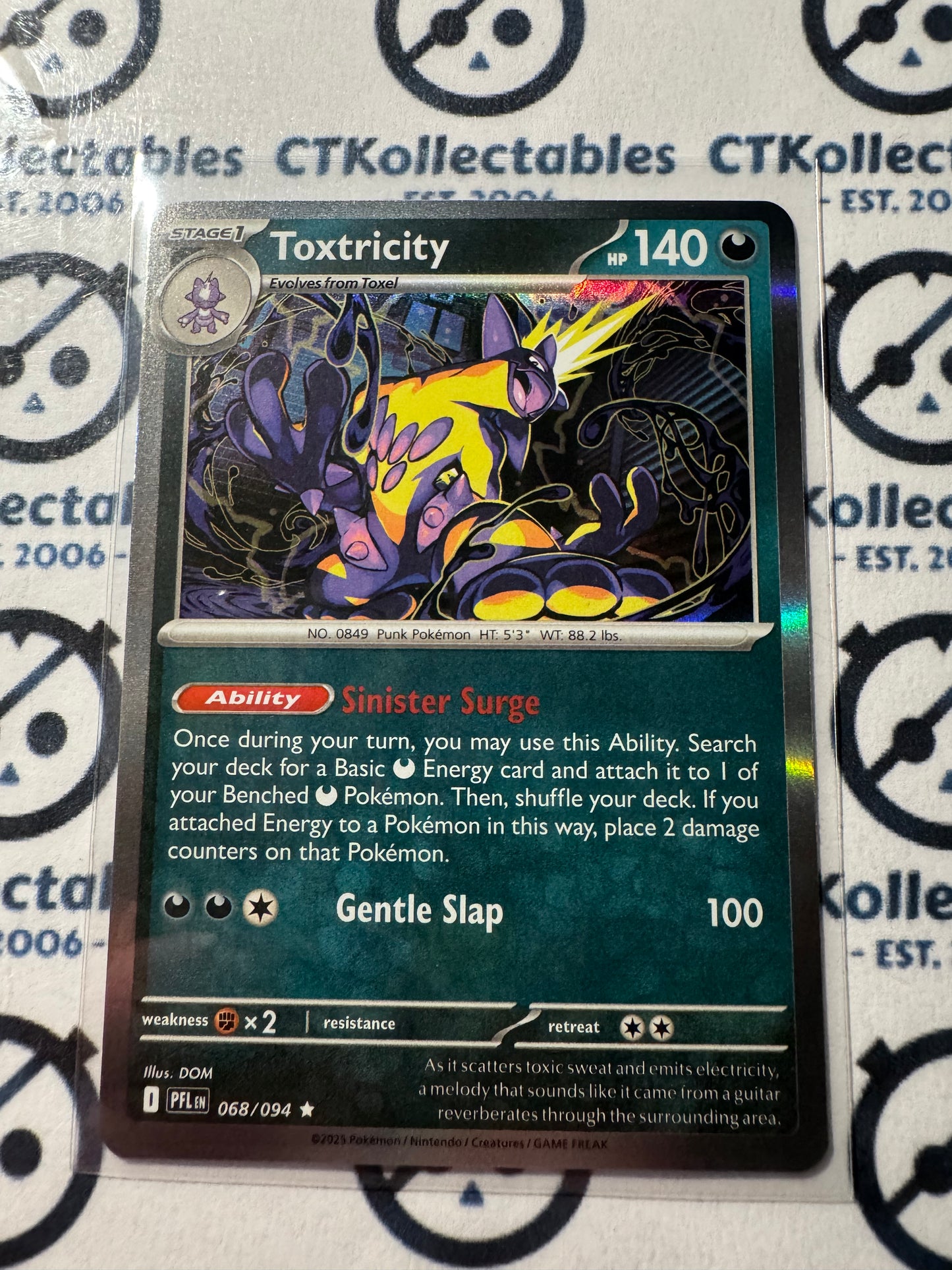 Toxtricity Holo Rare #068/094 Phantasmal Flames Pokemon