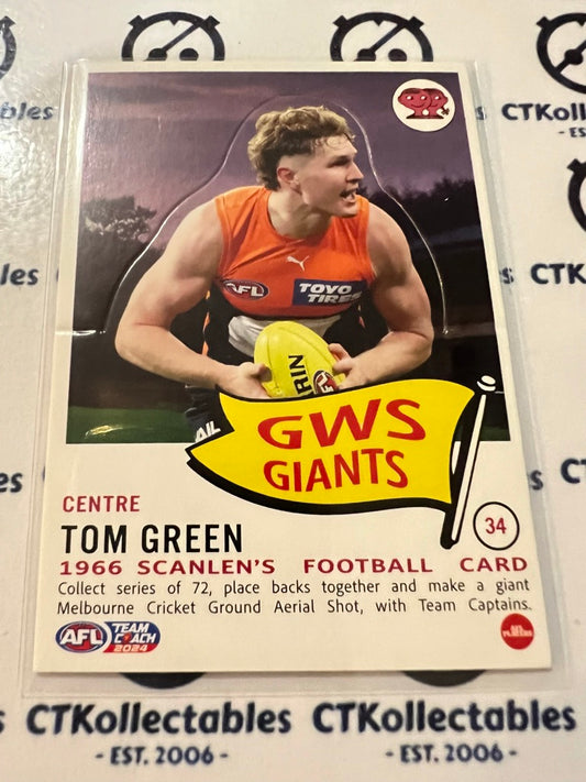 2024 AFL Teamcoach Scanlens Die-Cut Tom Green #34 GWS