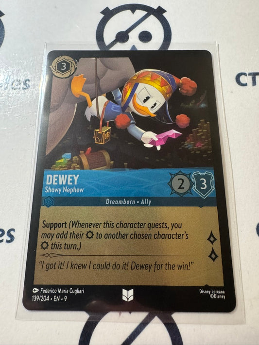 Disney Lorcana Fabled COLD FOIL 139/204 Dewey - Showy Nephew UC