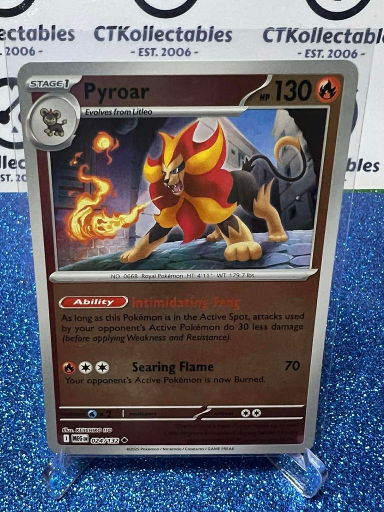 Pyroar Reverse Holo #024/132 Mega Evolution Pokemon