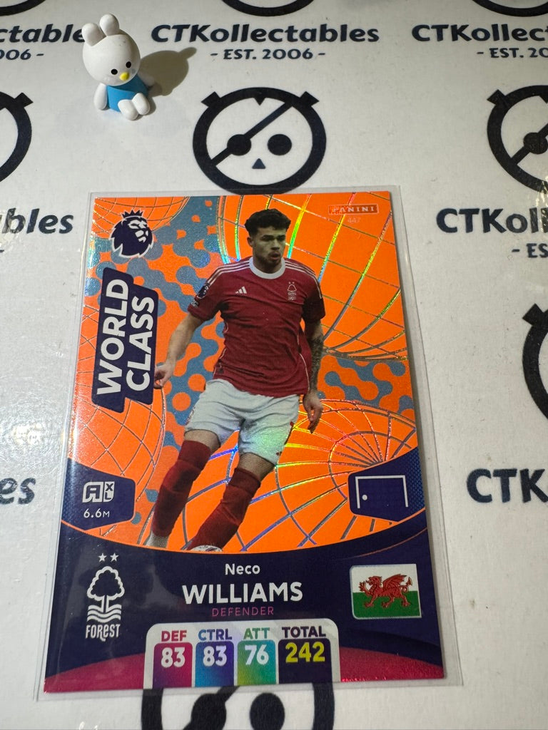 2024 PANINI ADRENALIN XL NECO WILLIAMS #477 WORLD CLASS EPL SOCCER CARD
