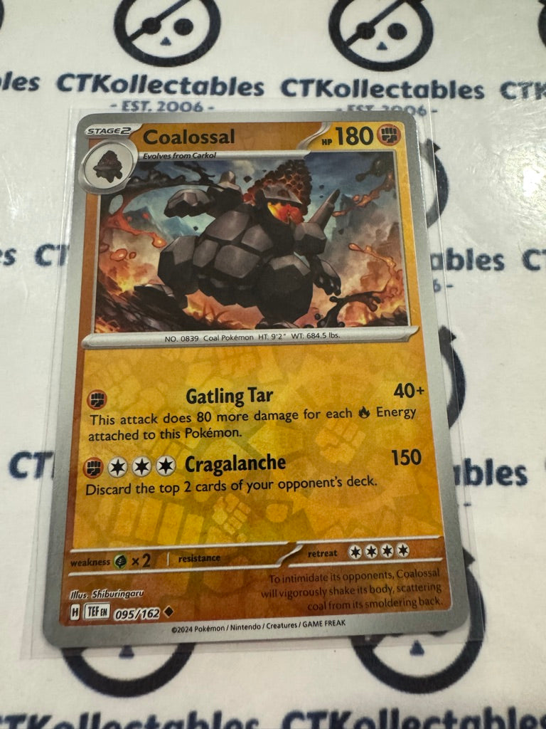 Coalossal Reverse Holo Scarlet & Violet Temporal Forces # 095/162 Pokemon