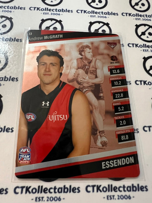 2024 AFL Teamcoach Silver Card #13 Andrew McGrath