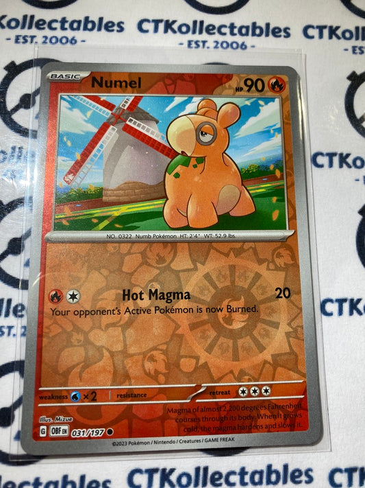 Numel Reverse Holo #031/197 2023 Obsidian Flames Pokemon Card