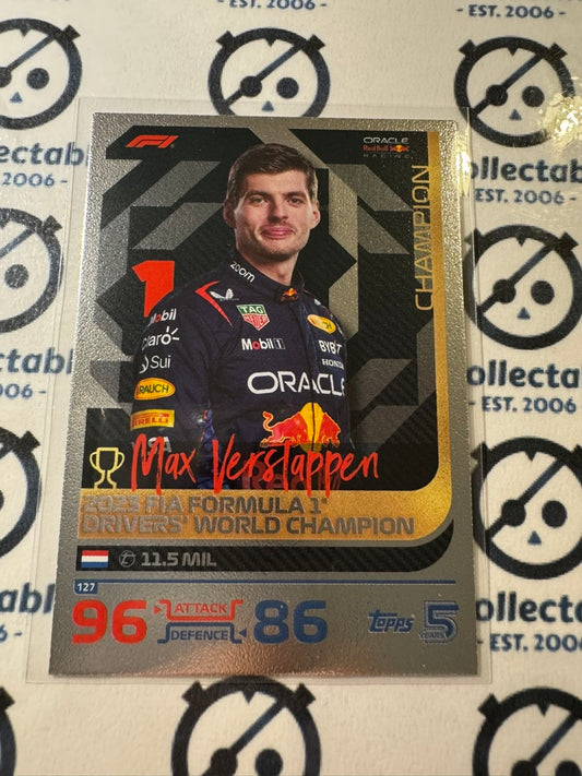 2024 Topps Turbo Attax F1 -Max Verstappen #127 World Champion Foil