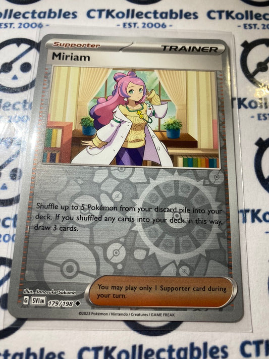 Miriam Reverse Holo #179/198 2023 Scarlet & Violet Pokémon TCG