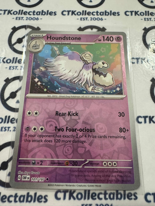 Houndstone Reverse Holo #101/197 2023 Obsidian Flames Pokemon Card