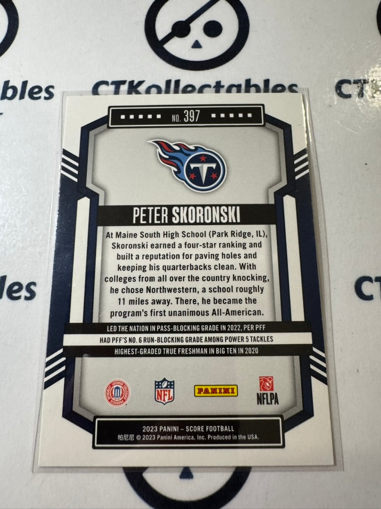 2023 NFL Score Gold #397 Peter Skoronski Tennessee Titans RC