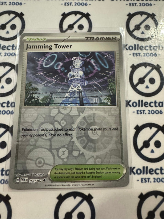 Jamming Tower Reverse Holo #153/167 Twilight Masquerade Pokemon Card