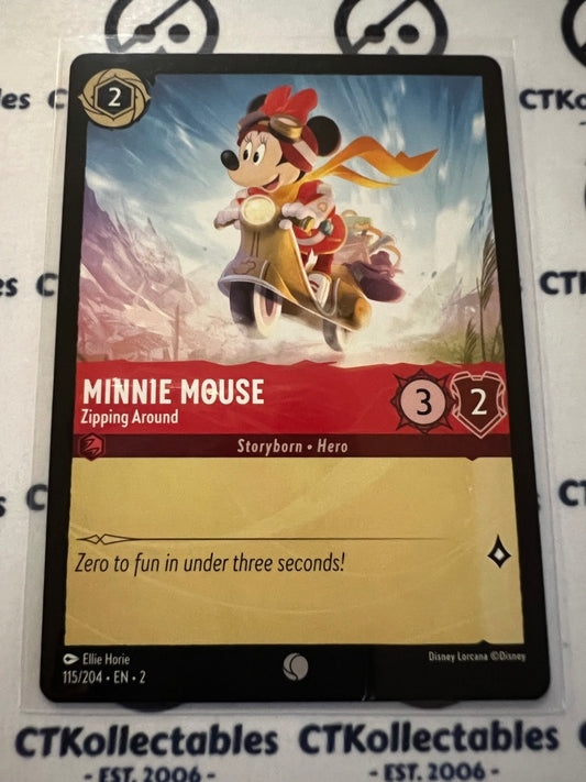 2024 Disney Lorcana Floodborn Non-Foil #115 Minnie Mouse, Zipping Around Common