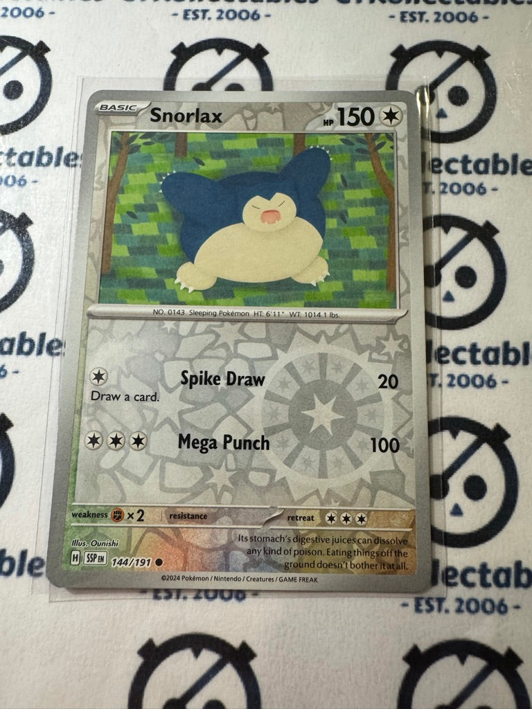 Snorlax Reverse Holo #144/191 Surging Sparks Pokémon TCG 2024