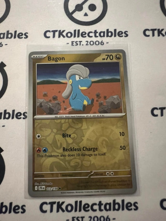 Bagon Reverse Holo #112/159 Journey Together Pokemon Card TCG