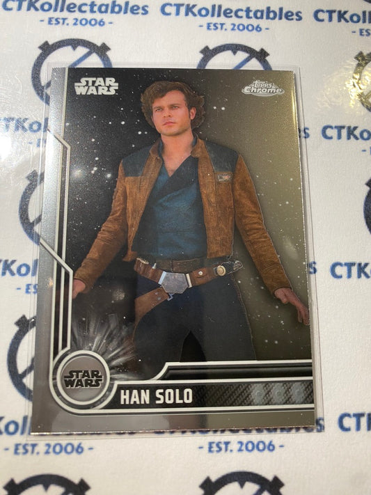 2023 Topps Chrome Star Wars - # 21 Han Solo Chrome Base Card