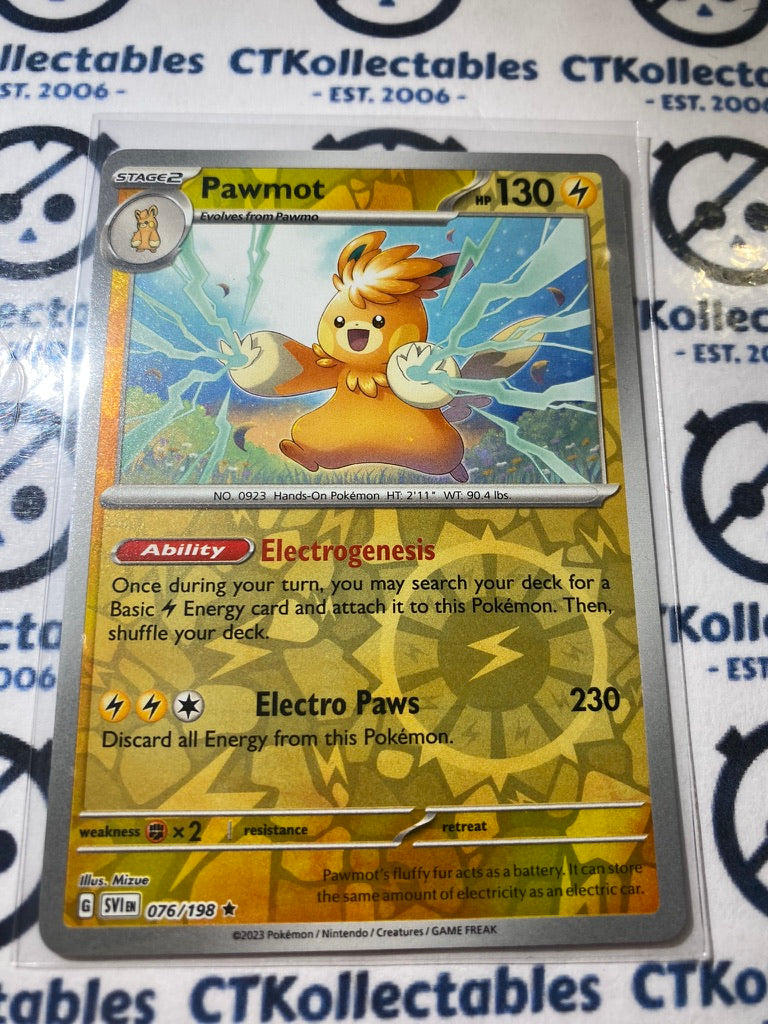 Pawmot Reverse Holo #076/198 2023 Scarlet & Violet Pokémon TCG