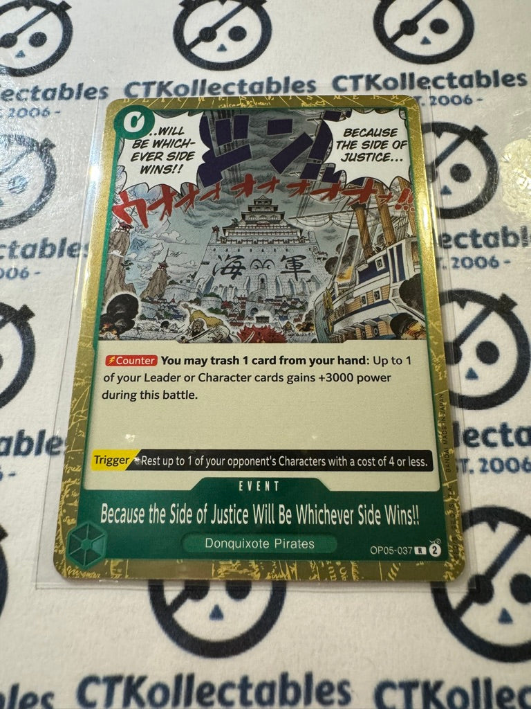 One Piece EVENT Because the side  #OP05-037 R Foil Awakening of the New Era Card