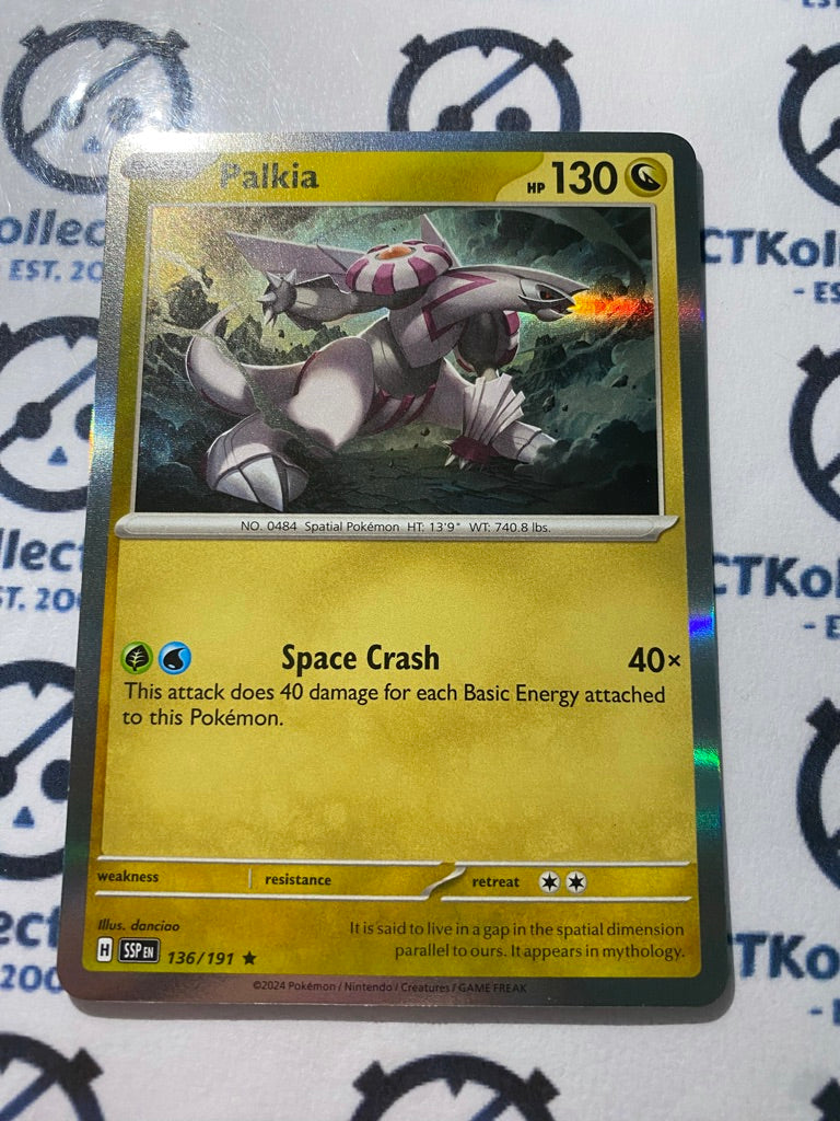 Palkia Holo Rare #136/191 Surging Sparks Pokémon TCG 2024