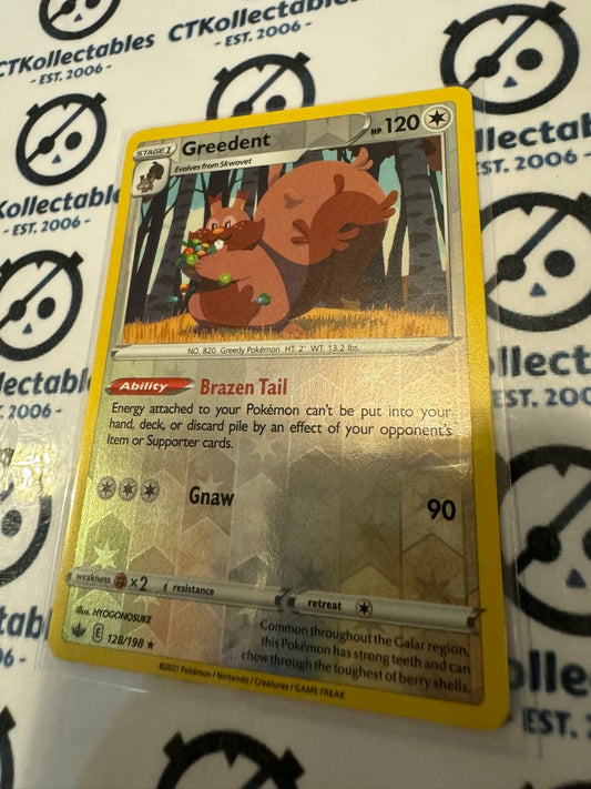 Greedent Holo Rare #128/198 Pokemon Card Chilling Reign