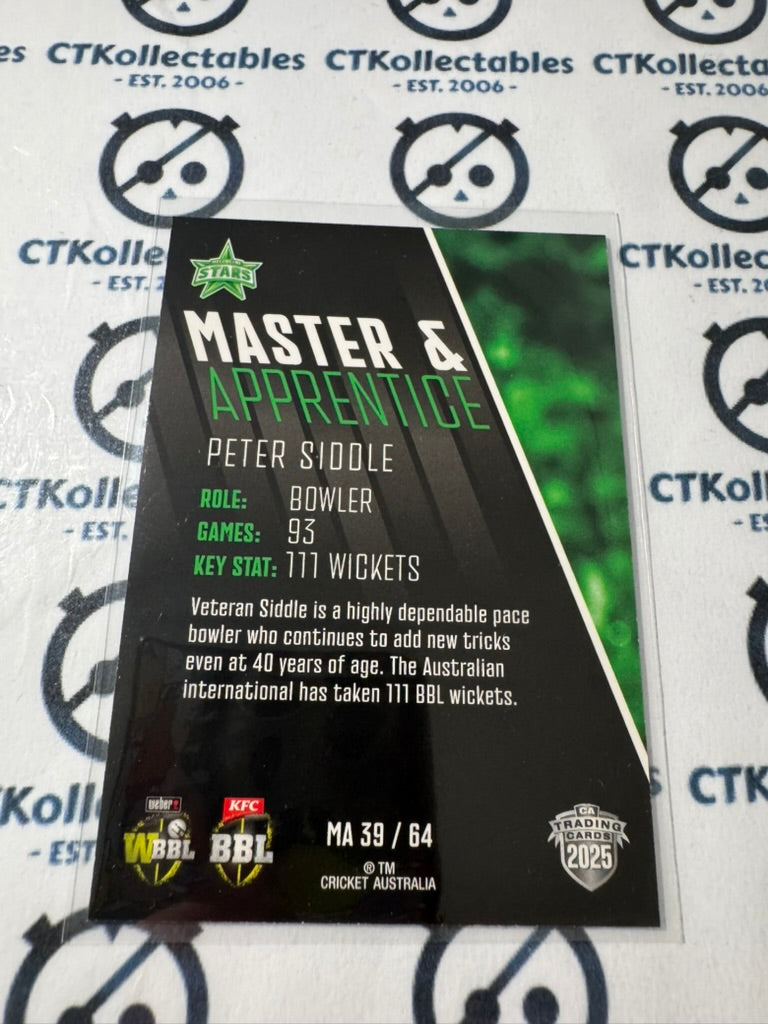 2025/26 CA Cricket Traders Peter Siddle Master & Apprentice MA39/64 Stars