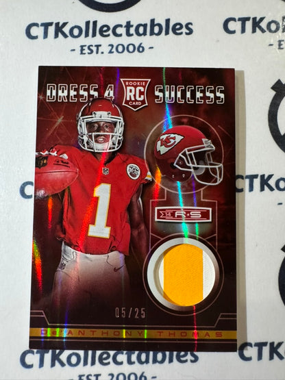 2014 Panini NFL Rookies & Stars De'Anthony Thomas Dress for success Patch #05/25 Chiefs