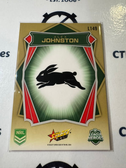 2026 Select NRL League Heroes Luminous Base #L149 Alex Johnston Rabbitohs