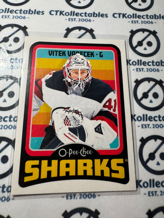 2024-25 O-Pee-Chee Hockey RETRO #457 Vitek Vanecek San Jose Sharks