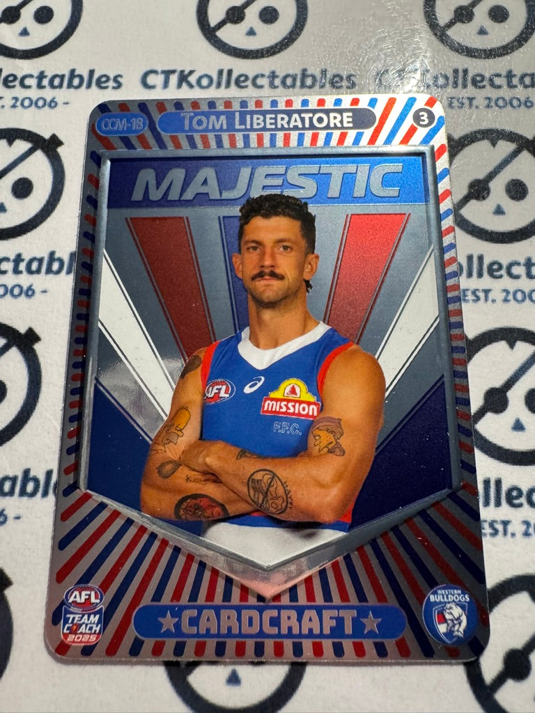2025 AFL Teamcoach Tom Liberatore Majestic Card craft #3 CCM-18 Bulldogs