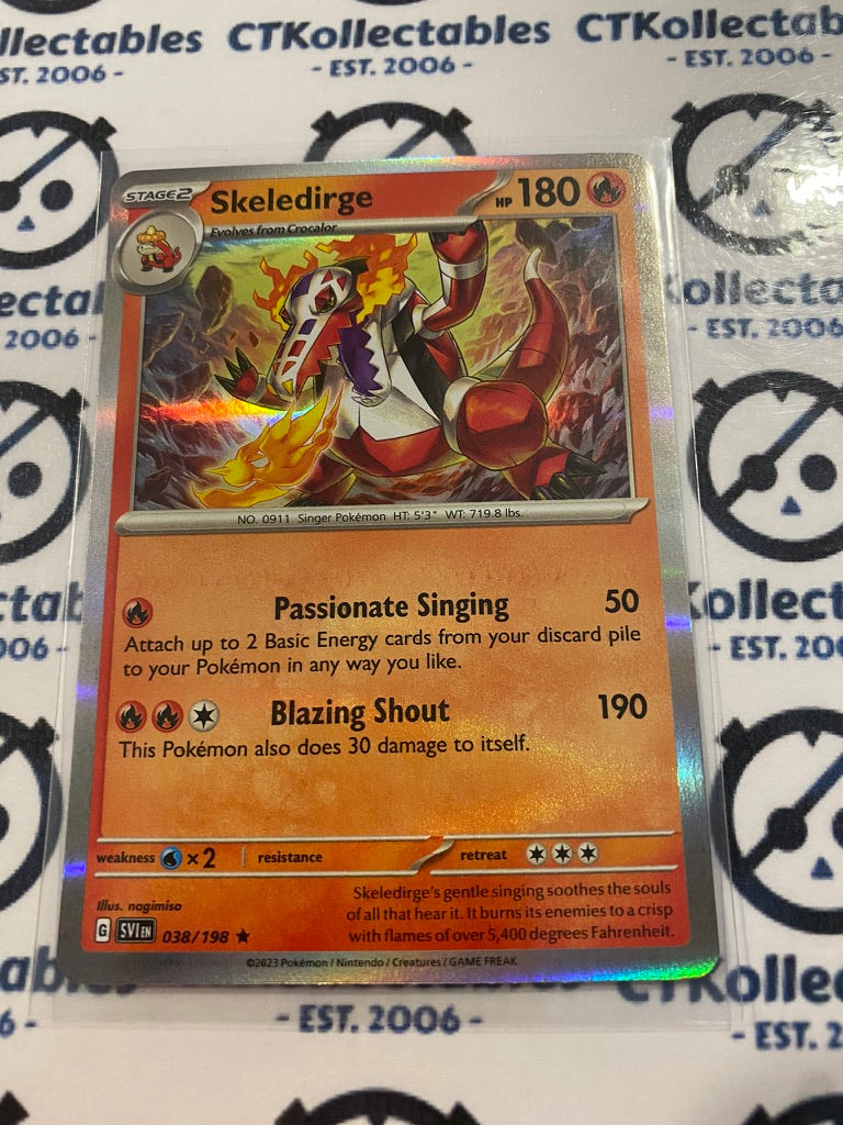 Skeledirge Holo Rare #038/198 2023 Scarlet & Violet Pokémon TCG