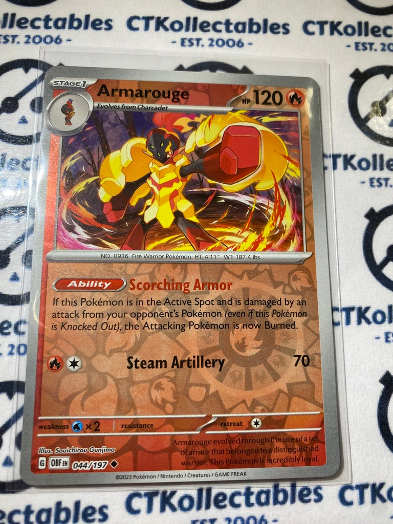 Armarouge Reverse Holo #044/197 2023 Obsidian Flames Pokemon Card