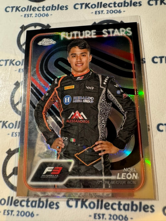 2024 Topps Chrome F1 Noel Leon Future Stars Silver Refractor #61