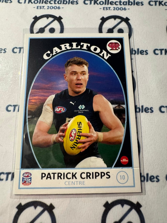 2025 AFL Teamcoach Patrick Cripps Scanlens die cut #10 Blues