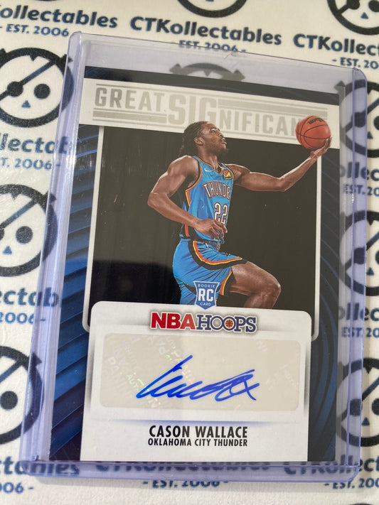 2023-24 Panini NBA HOOPS Cason Wallace Great SIGnificance rookie Auto #OKC