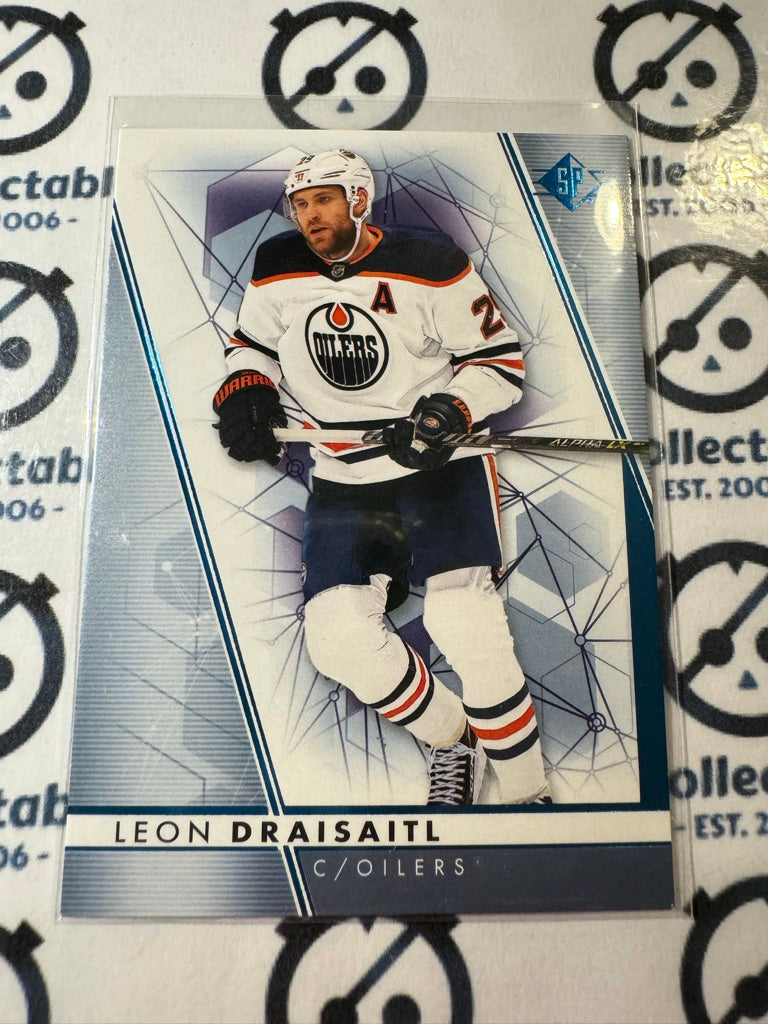 2022-23 NHL SP Hockey Leon Draisaitl Blue Parallel #1 Oilers