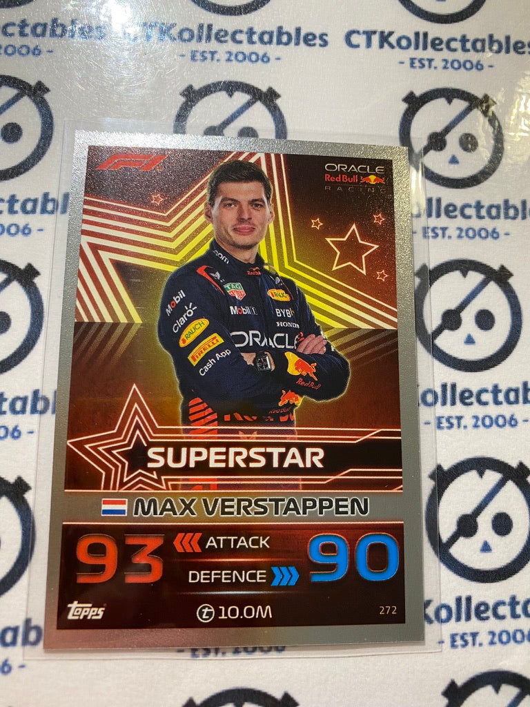 2023 Topps Turbo Attax F1 -Foil Max Verstappen Superstar #272 Oracle
