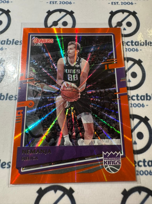 2020-21 NBA Panini Donruss Nemanja Bjelica Orange Laser #109 Kings