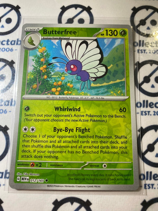 Butterfree Reverse Holo #012/165 Scarlet & Violet 151 Pokemon Card