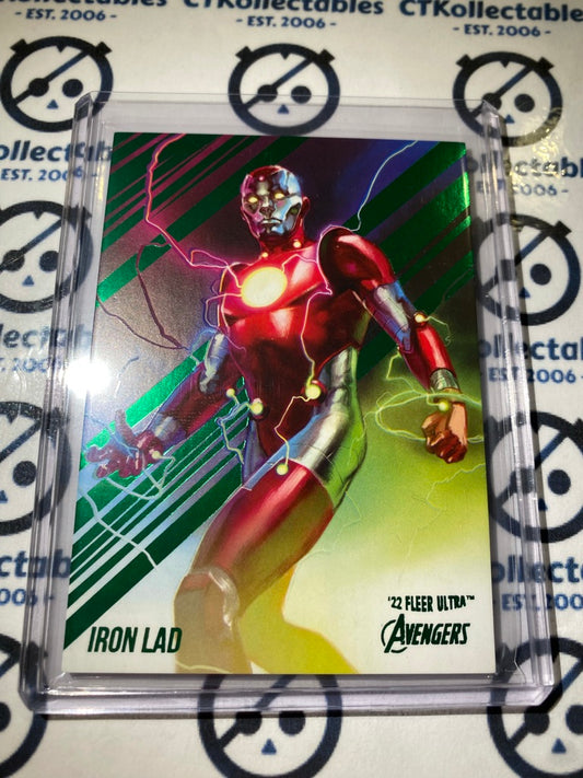 2022 Fleer Ultra Avengers Iron Lad Green Foil Parallel #34 Avengers