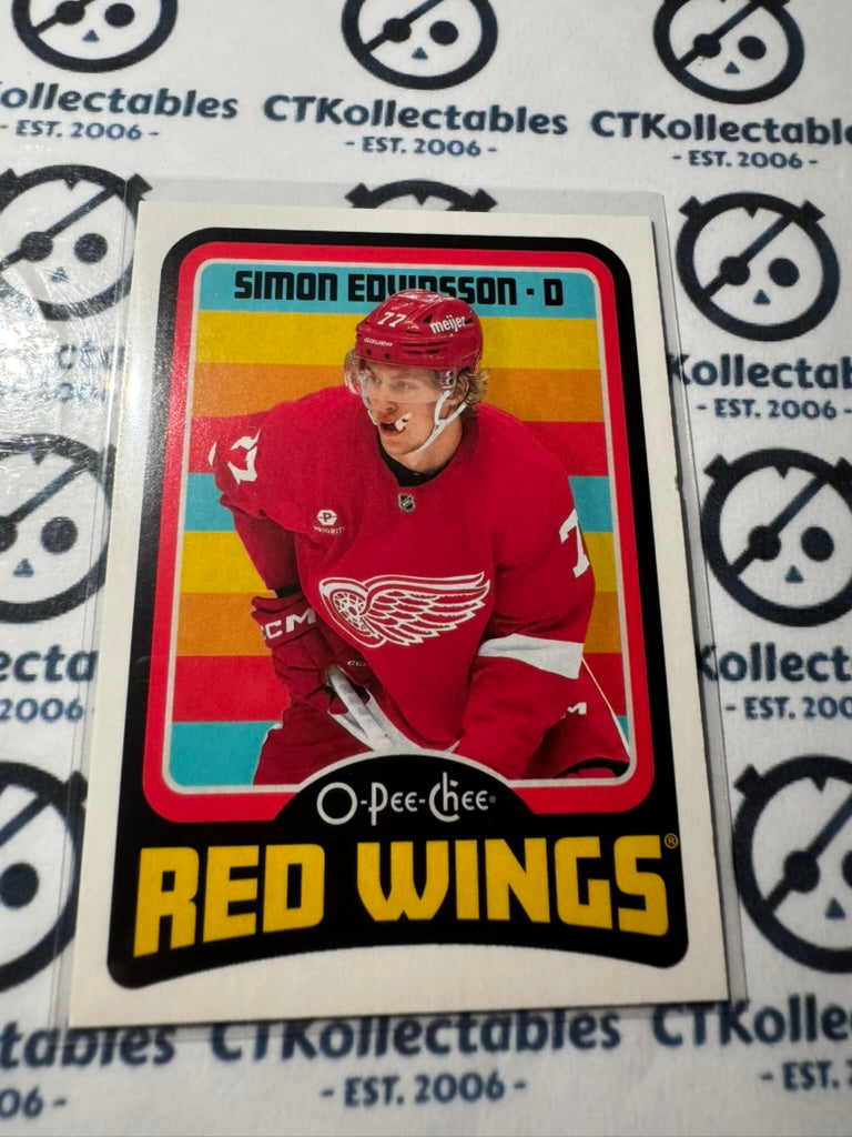 2024-25 O-Pee-Chee Hockey RETRO #1115 Simon Edvinsson Detroit Red Wings