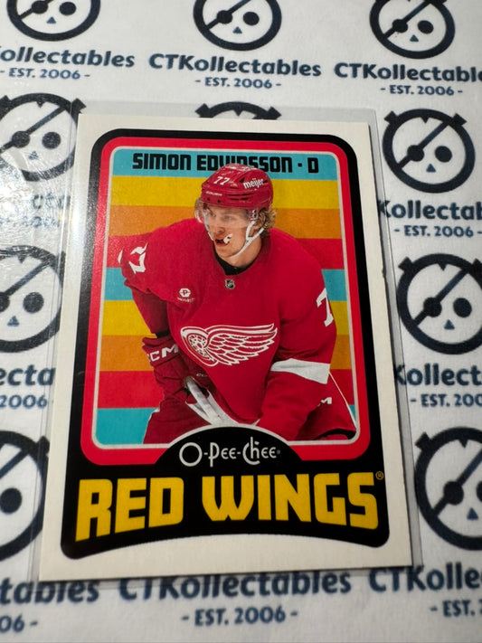 2024-25 O-Pee-Chee Hockey RETRO #1115 Simon Edvinsson Detroit Red Wings