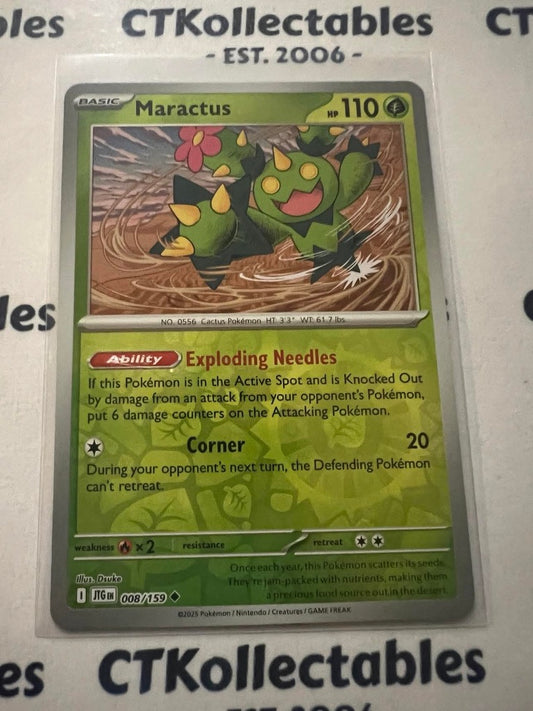 Maractus Reverse Holo #003/159 Journey Together Pokemon Card TCG