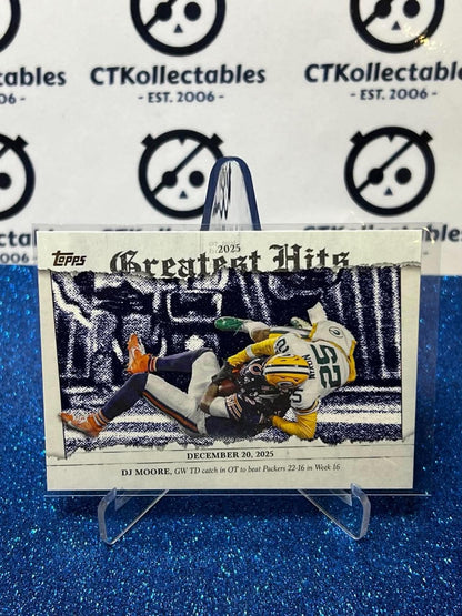 2026 NFL Topps Flagship Greatest Hits DJ Moore 25GH-DM Bears