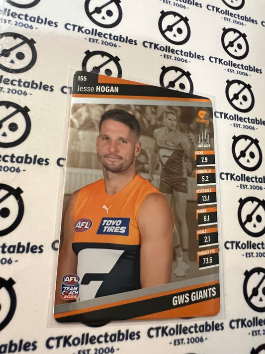 2024 AFL Teamcoach Silver Card #155 Jesse Hogan GWS