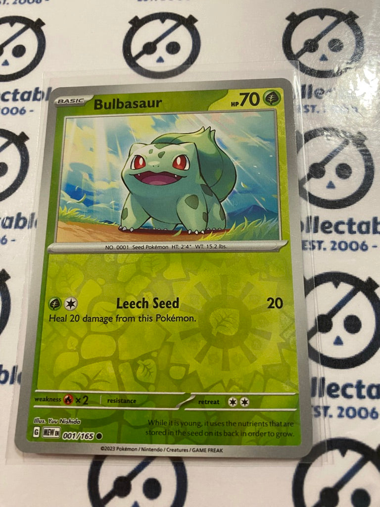 Bulbasaur Reverse Holo #001/165 Scarlet & Violet 151 Pokemon Card