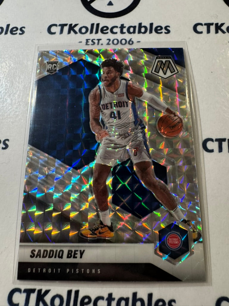 2020-21 Panini Nba Mosaic Saddiq Bey Rookie Mosaic Prizm #209 Pistons