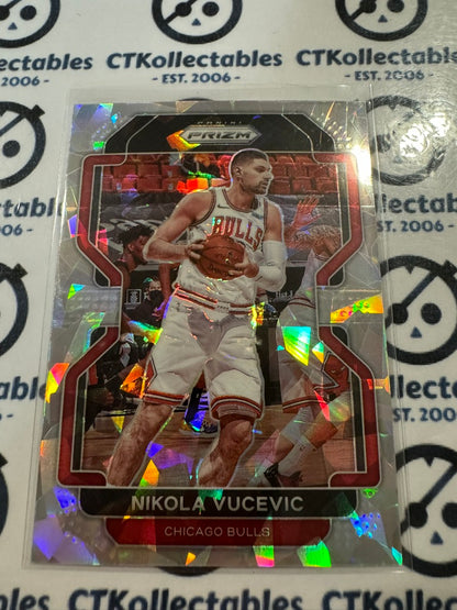 2021-22 NBA Panini Prizm Nikola Vucevic Cracked Prizm #100 Bulls