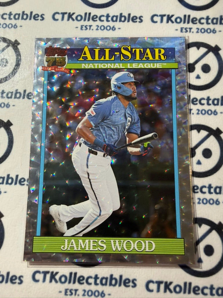 2026 Topps Series 2 - James Wood All-Star Silver Crackle Foil Nationals #91AS-42