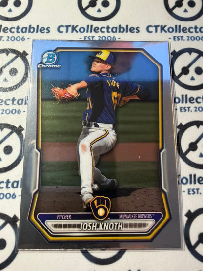 2026 Bowman Chrome Prospects BCP-113 Josh Knoth Milwaukee Brewers