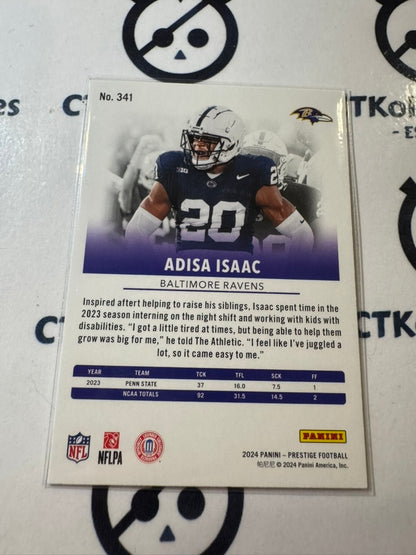 2024 NFL Prestige Rookie Card #341 Adisa Isaac Baltimore Ravens